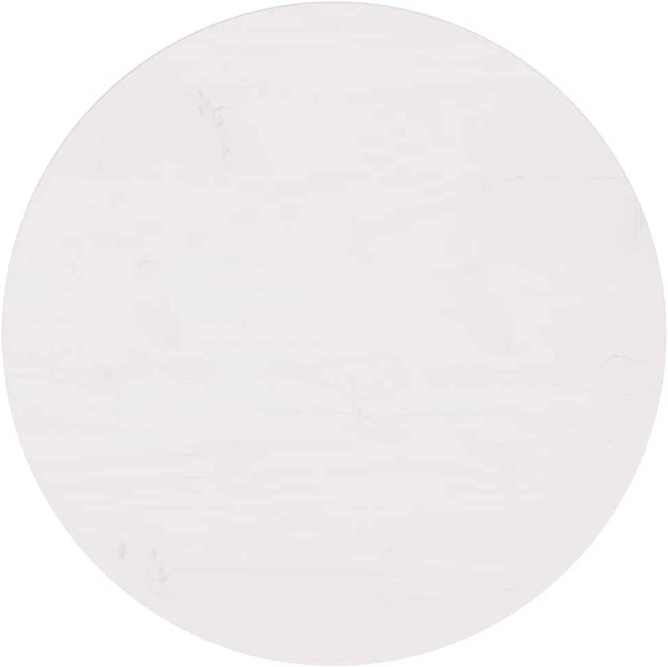 Stalviršis, baltas, skersmuo 60x2,5cm, pušies medienos masyvas