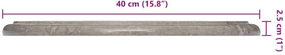 Stalviršis, pilkos spalvos, skersmuo 40x2,5cm, marmuras