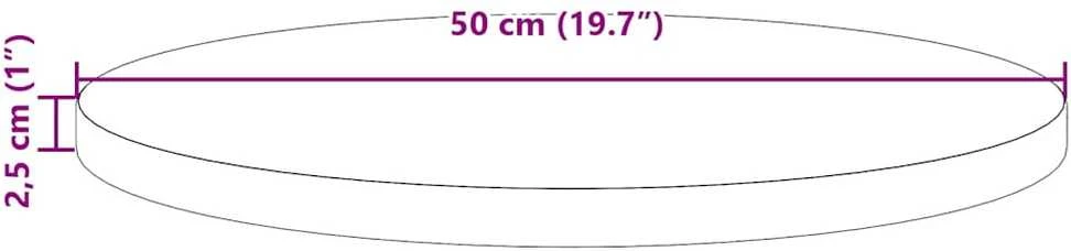 Stalviršis, skersmuo 50x2,5cm, pušies medienos masyvas