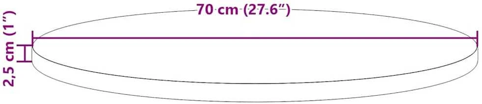 Stalviršis, skersmuo 70x2,5cm, pušies medienos masyvas