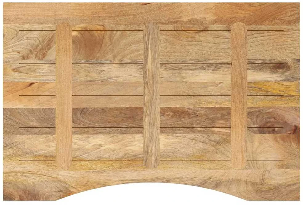 stalviršis su išlenkta 80x50x2,5 cm medžio masyvo grubus mango