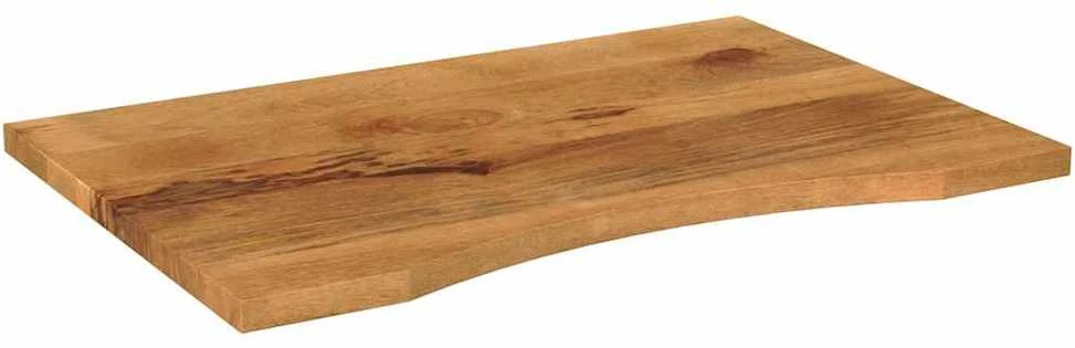 stalviršis su išlenkta 80x50x2,5 cm medžio masyvo grubus mango