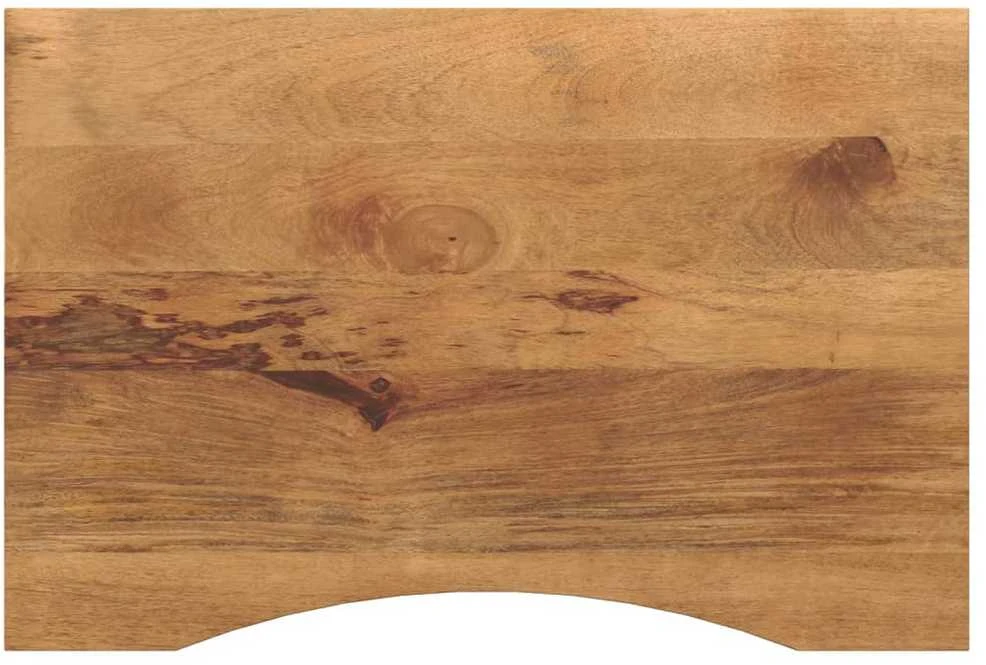 stalviršis su išlenkta 80x50x2,5 cm medžio masyvo grubus mango