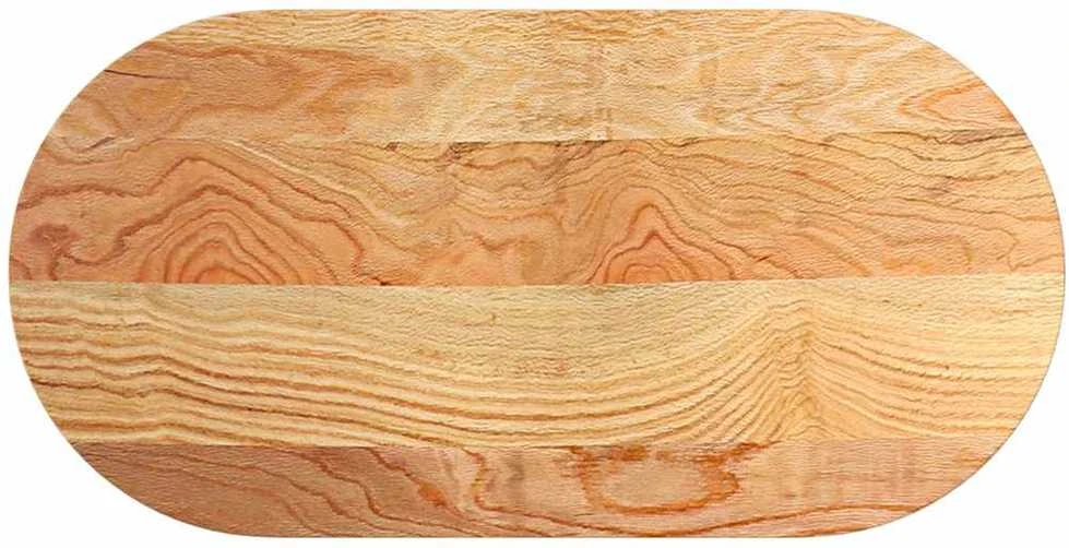 Stalviršis, šviesiai rudas, 100x50x4 cm, ąžuolo masyvas, ovalo