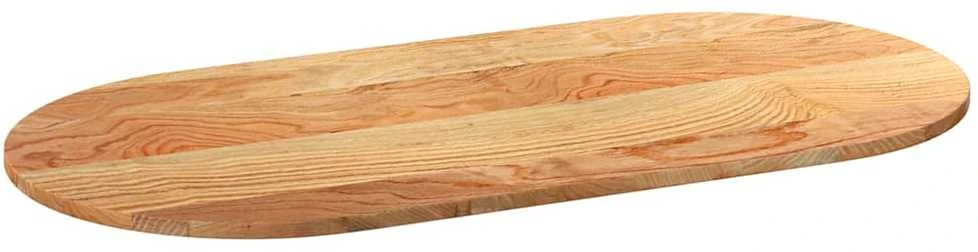 Stalviršis, šviesiai rudas, 120x60x2 cm, ąžuolo masyvas, ovalo