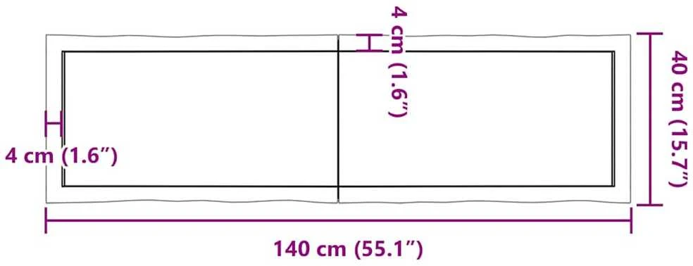 Stalviršis, šviesiai rudas, 140x40x(2-4) cm, medienos masyvas