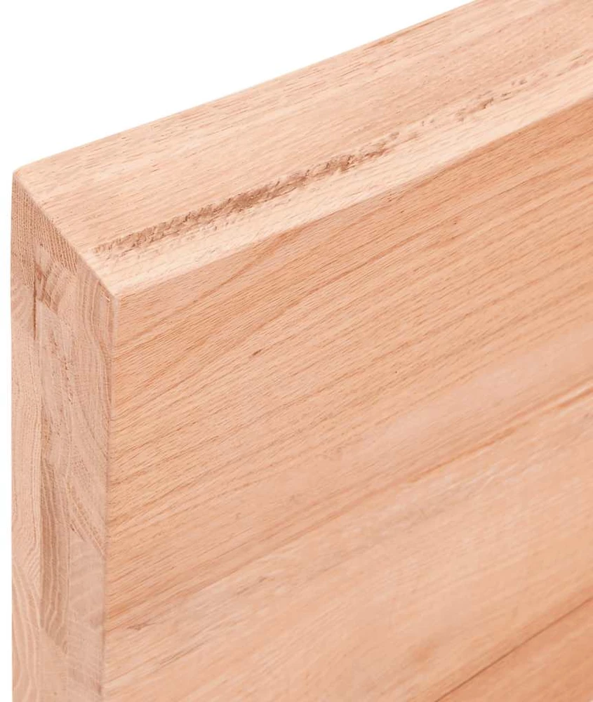 Stalviršis, šviesiai rudas, 140x50x(2-6) cm, medienos masyvas