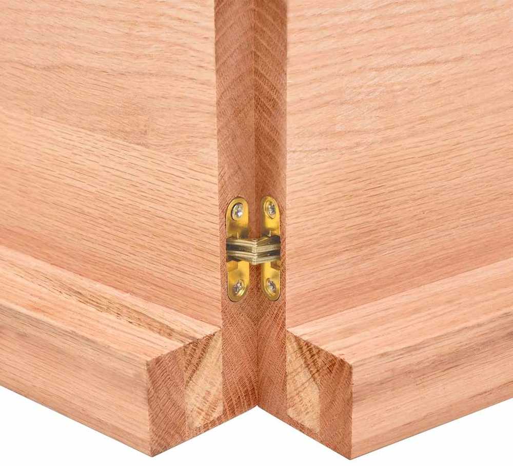 Stalviršis, šviesiai rudas, 140x50x(2-6) cm, medienos masyvas