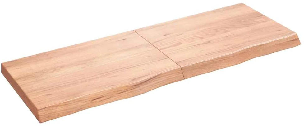 Stalviršis, šviesiai rudas, 140x50x(2-6) cm, medienos masyvas