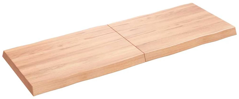 Stalviršis, šviesiai rudas, 140x50x(2-6) cm, medienos masyvas