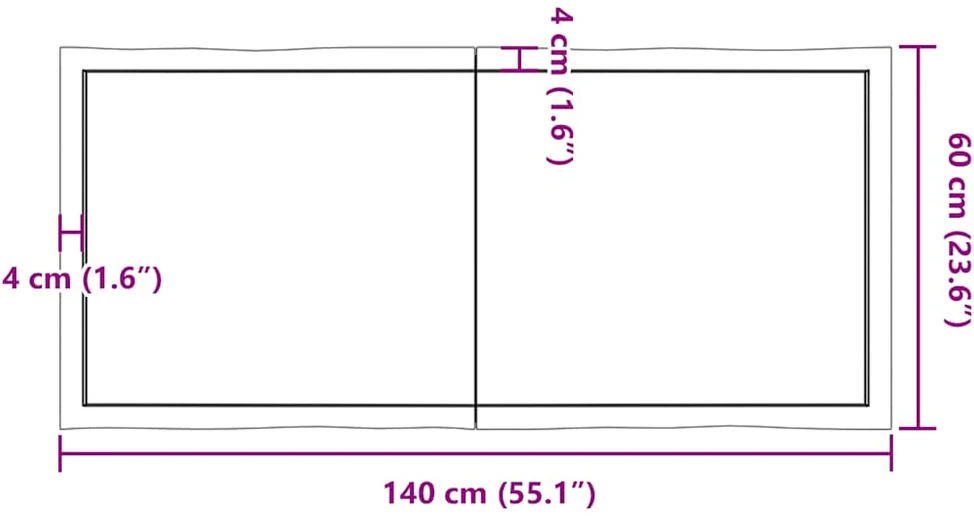 Stalviršis, šviesiai rudas,140x60x6 cm, ąžuolo medienos masyvas