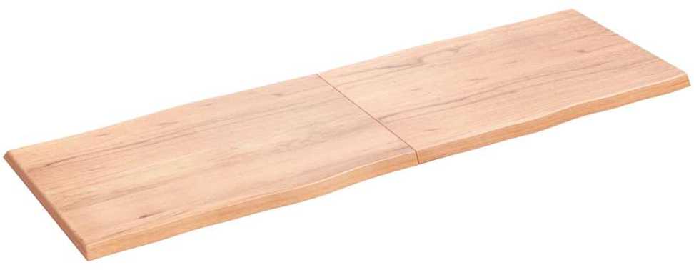 Stalviršis, šviesiai rudas, 180x60x(2-4) cm, medienos masyvas