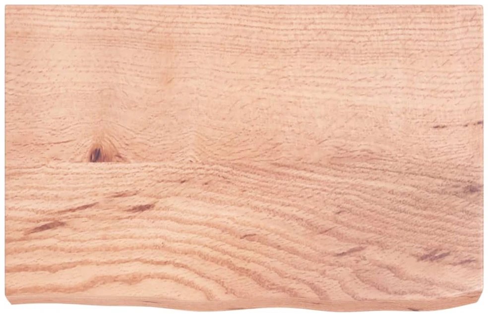 Stalviršis, šviesiai rudas, 60x40x(2–6)cm, ąžuolo masyvas