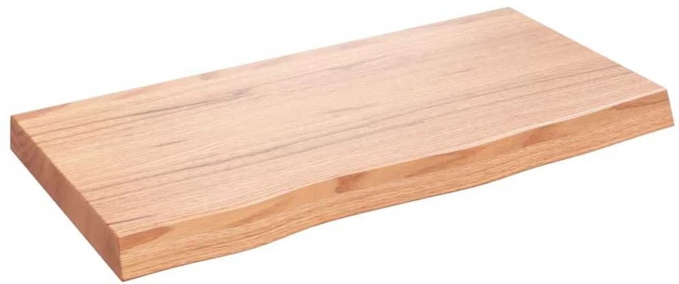 Stalviršis, šviesiai rudas, 80x40x(2-6) cm, medienos masyvas