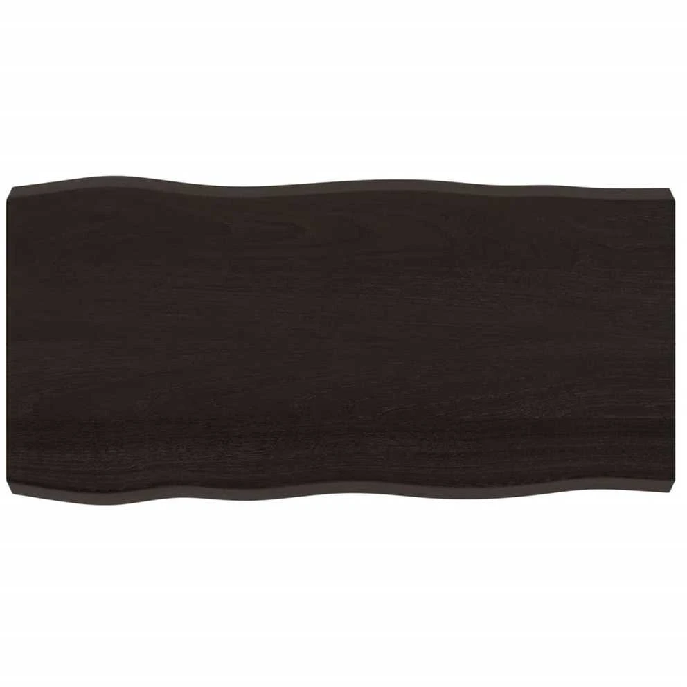 Stalviršis, tamsiai ruda, 100x50x(2-6) cm, medienos masyvas