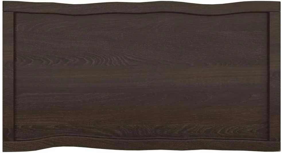 Stalviršis, tamsiai ruda, 100x50x(2-6) cm, medienos masyvas