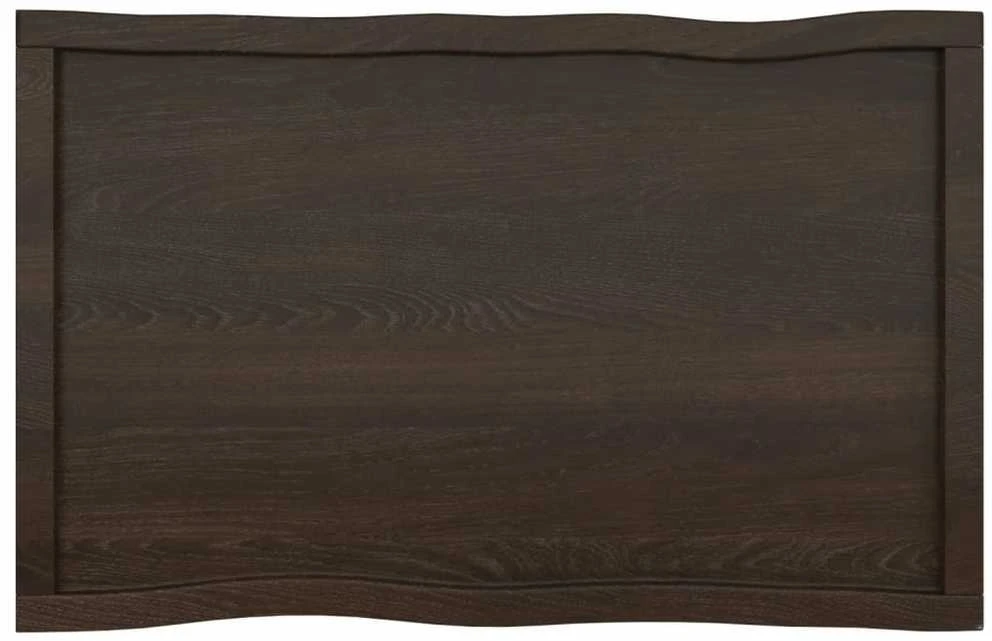 Stalviršis, tamsiai ruda, 100x60x(2-4) cm, medienos masyvas