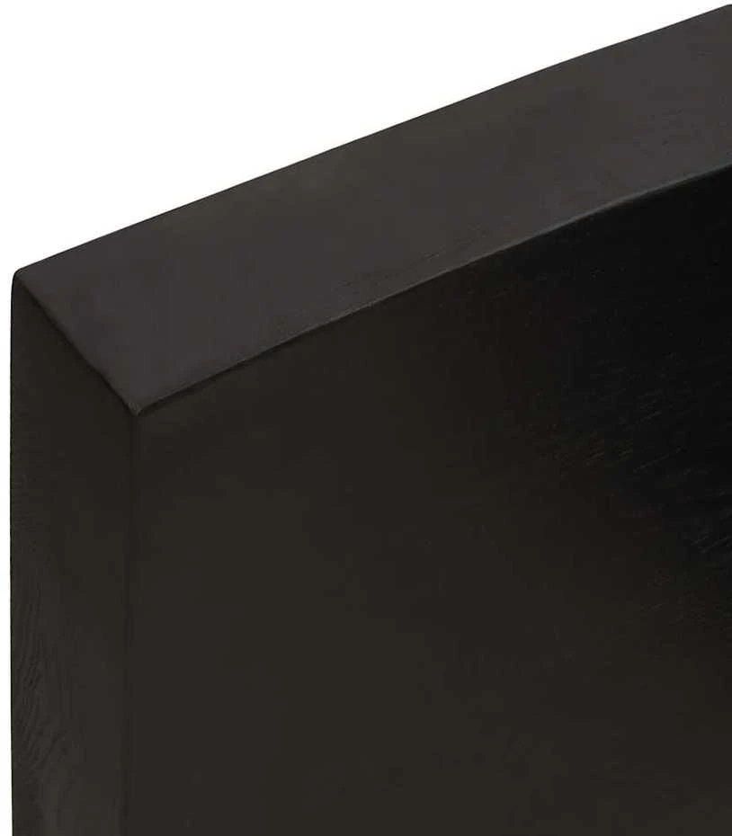 Stalviršis, tamsiai pilkas, 120x40x6cm, ąžuolo medienos masyvas