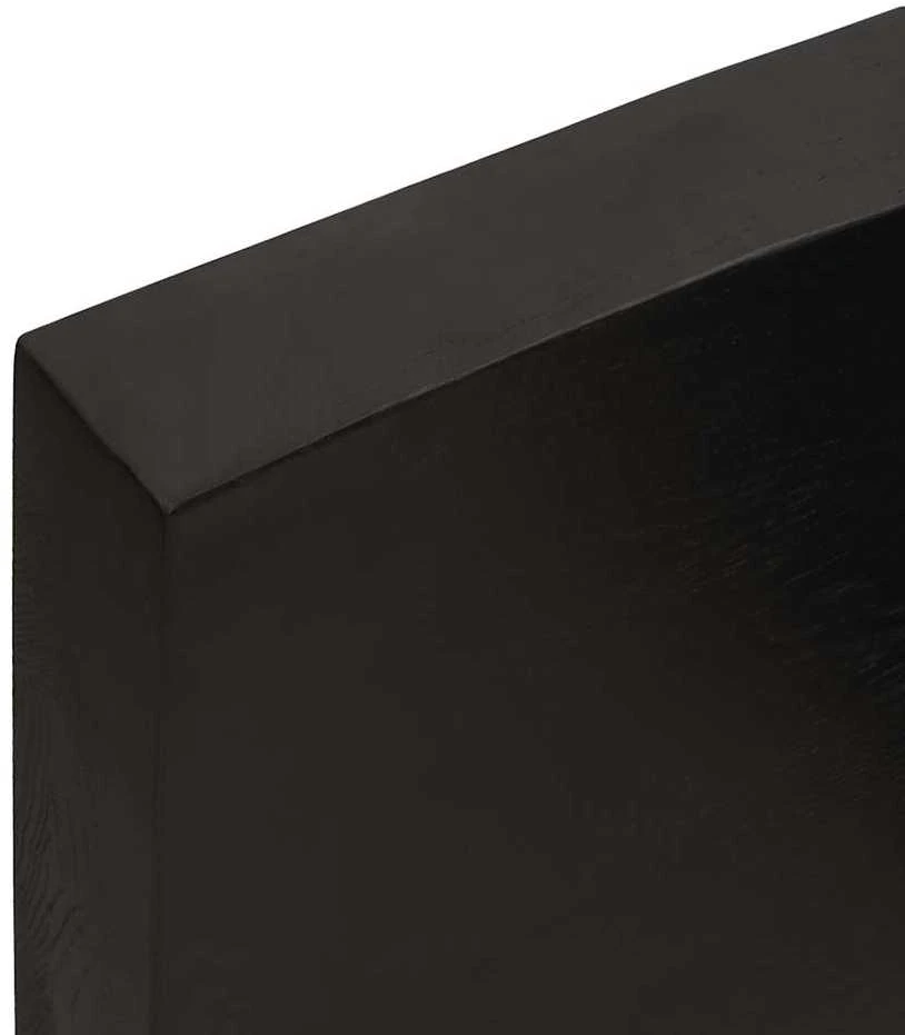 Stalviršis, tamsiai pilkas, 140x60x6 cm, ąžuolo masyvas