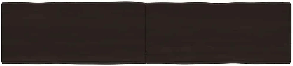 Stalviršis, tamsiai ruda, 180x40x(2-6) cm, medienos masyvas