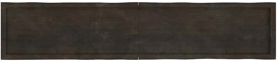 Stalviršis, tamsiai pilkas, 200x40x4 cm, ąžuolo masyvas
