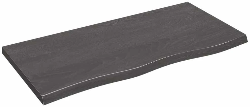 Stalviršis, tamsiai rudas, 100x50x(2-4) cm, ąžuolo masyvas