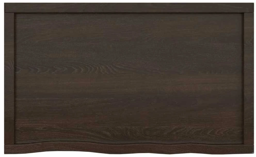 Stalviršis, tamsiai rudas, 100x60x(2-4) cm, ąžuolo masyvas