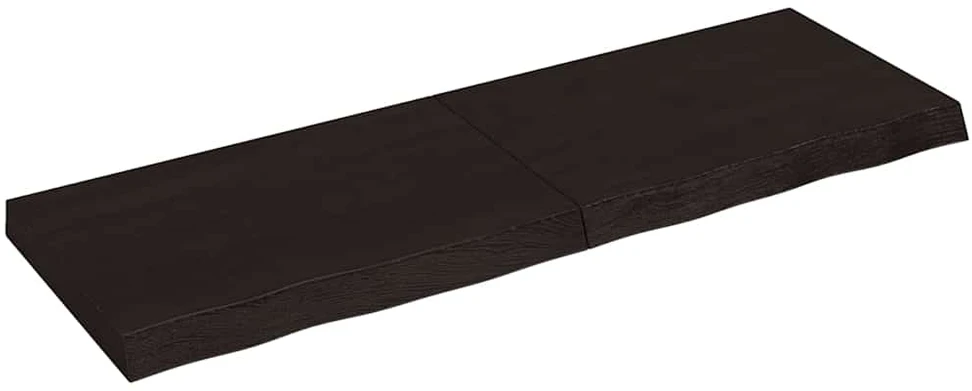 Stalviršis, tamsiai rudas, 120x40x(2-6) cm, ąžuolo masyvas