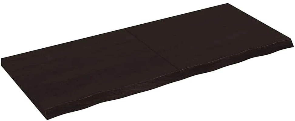 Stalviršis, tamsiai rudas, 120x50x(2-4) cm, ąžuolo masyvas