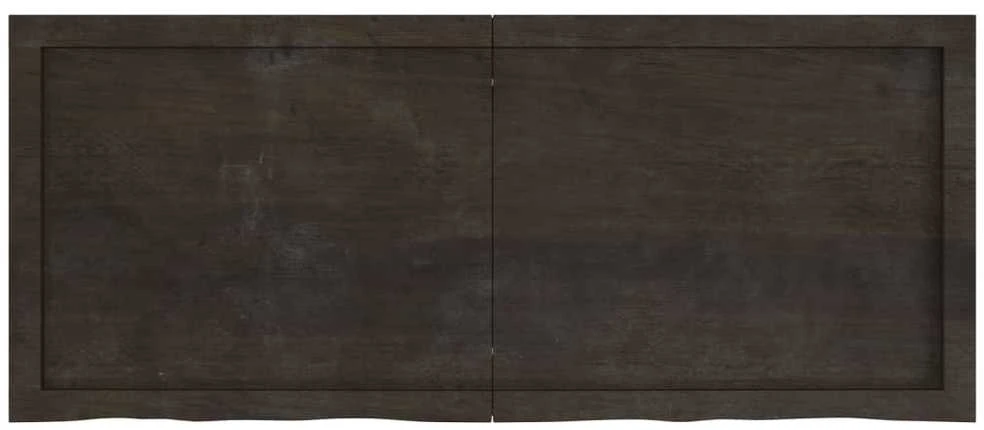 Stalviršis, tamsiai rudas, 120x50x(2-4) cm, ąžuolo masyvas