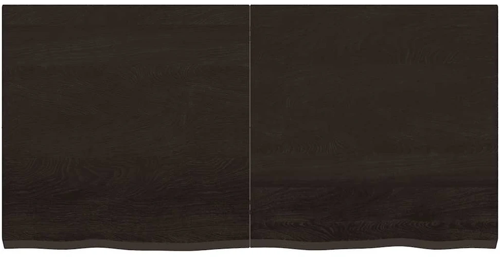 Stalviršis, tamsiai rudas, 120x60x(2-4) cm, ąžuolo masyvas
