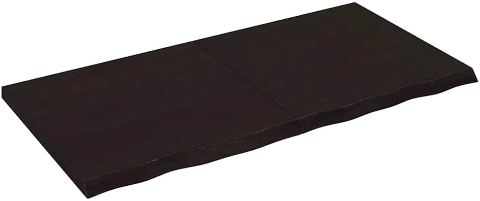Stalviršis, tamsiai rudas, 120x60x(2-4) cm, ąžuolo masyvas