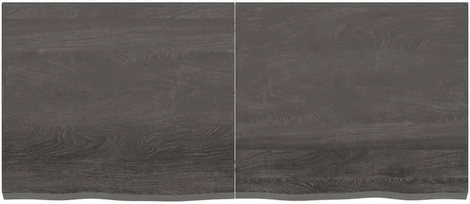 Stalviršis, tamsiai rudas, 140x60x(2-4) cm, ąžuolo masyvas