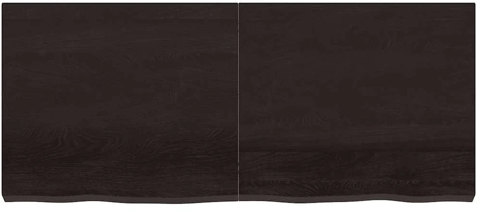 Stalviršis, tamsiai rudas, 140x60x(2-6) cm, ąžuolo masyvas