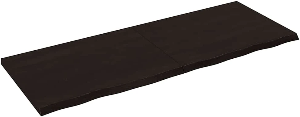 Stalviršis, tamsiai rudas, 160x60x(2-4) cm, ąžuolo masyvas
