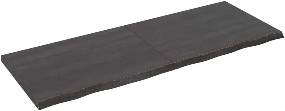 Stalviršis, tamsiai rudas, 160x60x(2-4) cm, ąžuolo masyvas