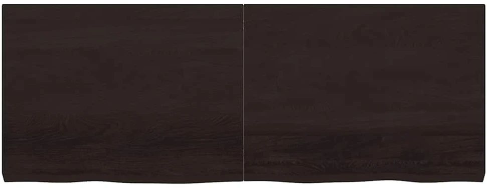 Stalviršis, tamsiai rudas, 160x60x(2-6) cm, ąžuolo masyvas
