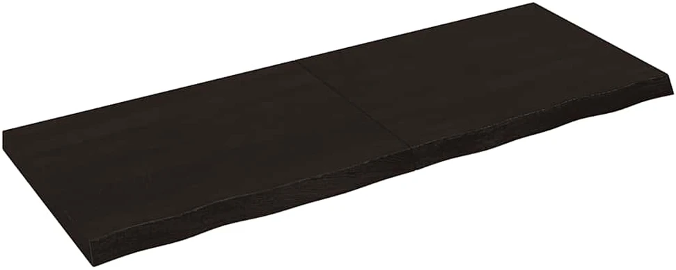 Stalviršis, tamsiai rudas, 160x60x(2-6) cm, ąžuolo masyvas