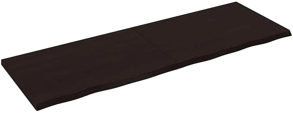 Stalviršis, tamsiai rudas, 180x60x(2-4) cm, ąžuolo masyvas