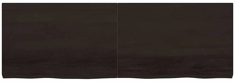 Stalviršis, tamsiai rudas, 180x60x(2-6) cm, ąžuolo masyvas