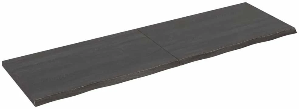 Stalviršis, tamsiai rudas, 200x60x(2-4) cm, ąžuolo masyvas