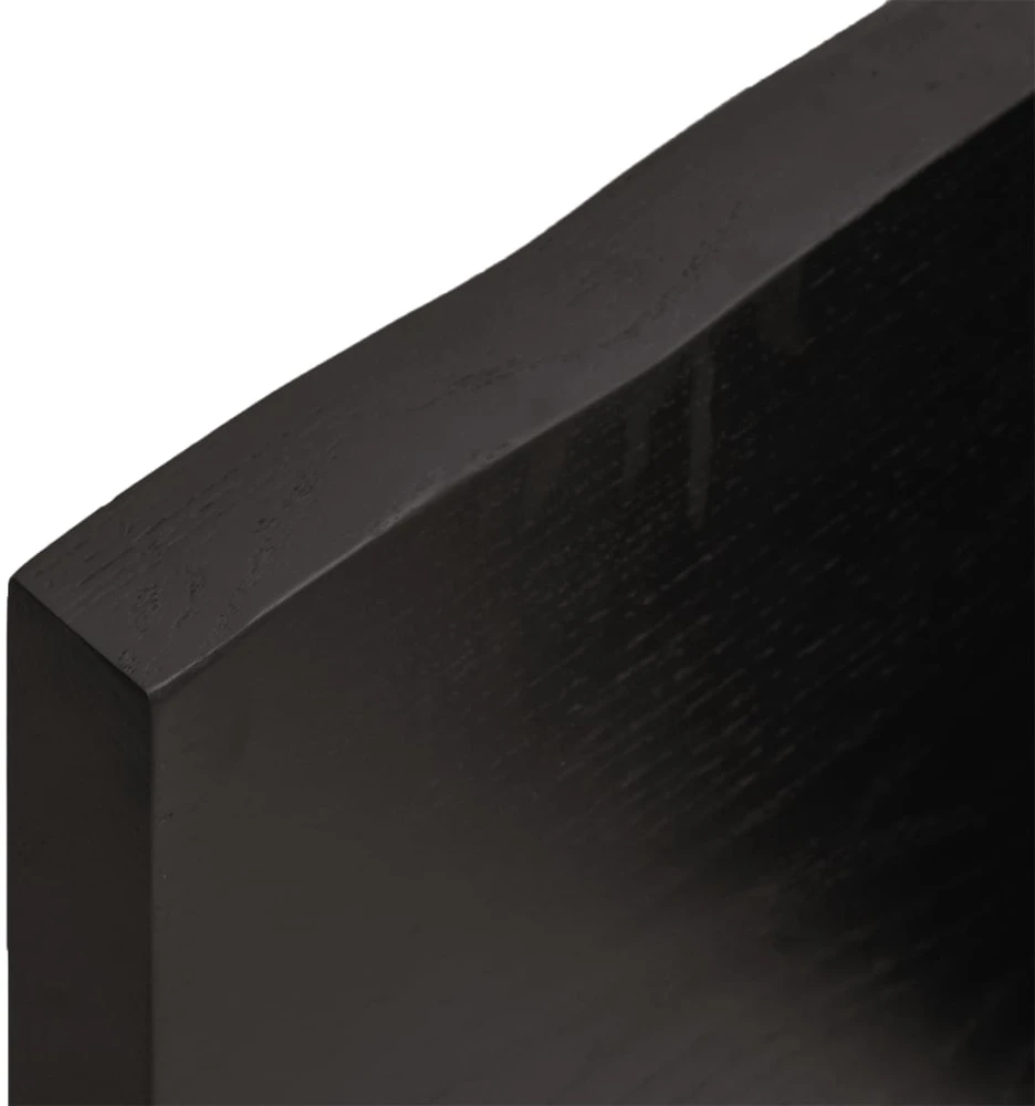 Stalviršis, tamsiai rudas, 60x60x(2-4) cm, ąžuolo masyvas