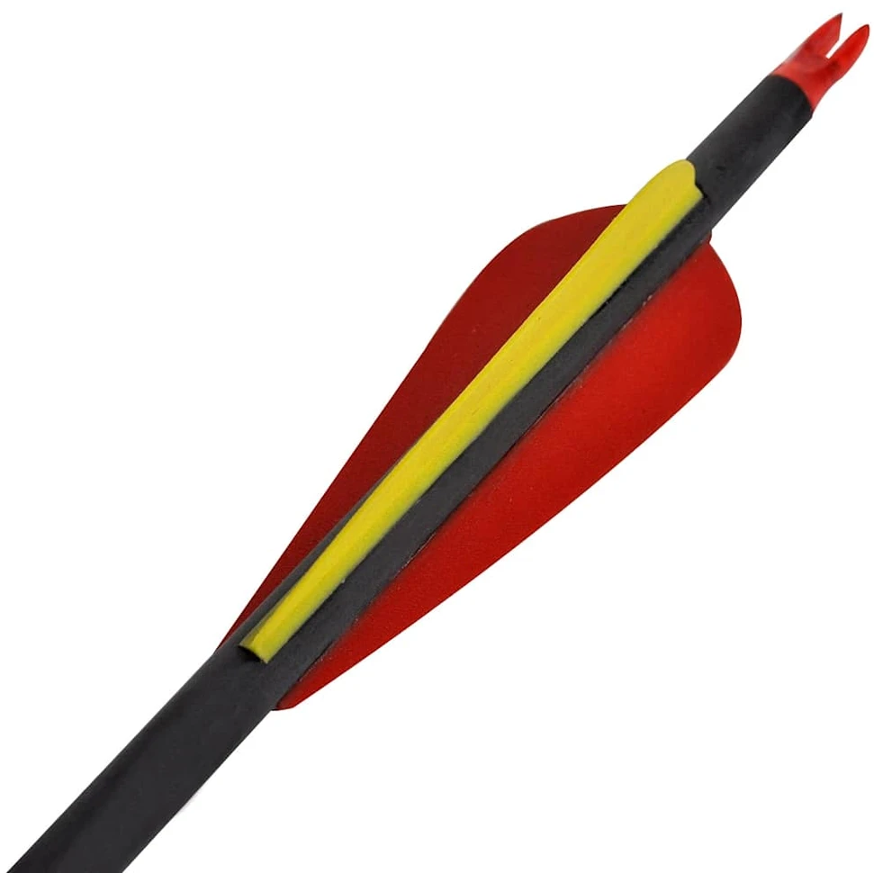 Standartinės lenkto lanko strėlės, 12vnt., anglis, 30", 0,76cm