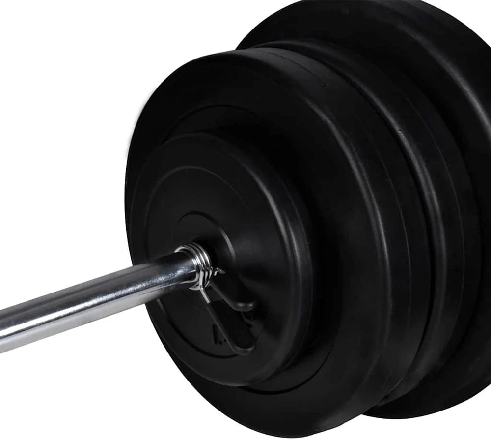 Štangos-pritūpimų stovas su štanga ir hantelių rinkiniu, 60,5kg