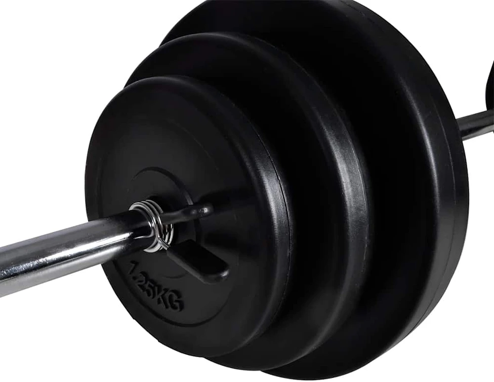 Štangos-pritūpimų stovas su štanga ir hantelių rinkiniu, 30,5kg