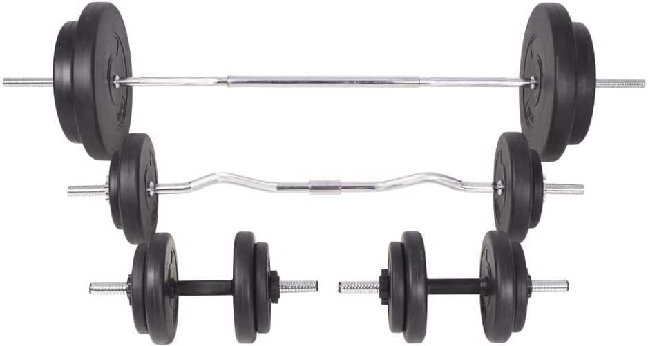 Štangų ir hantelių rinkinys, 90 kg