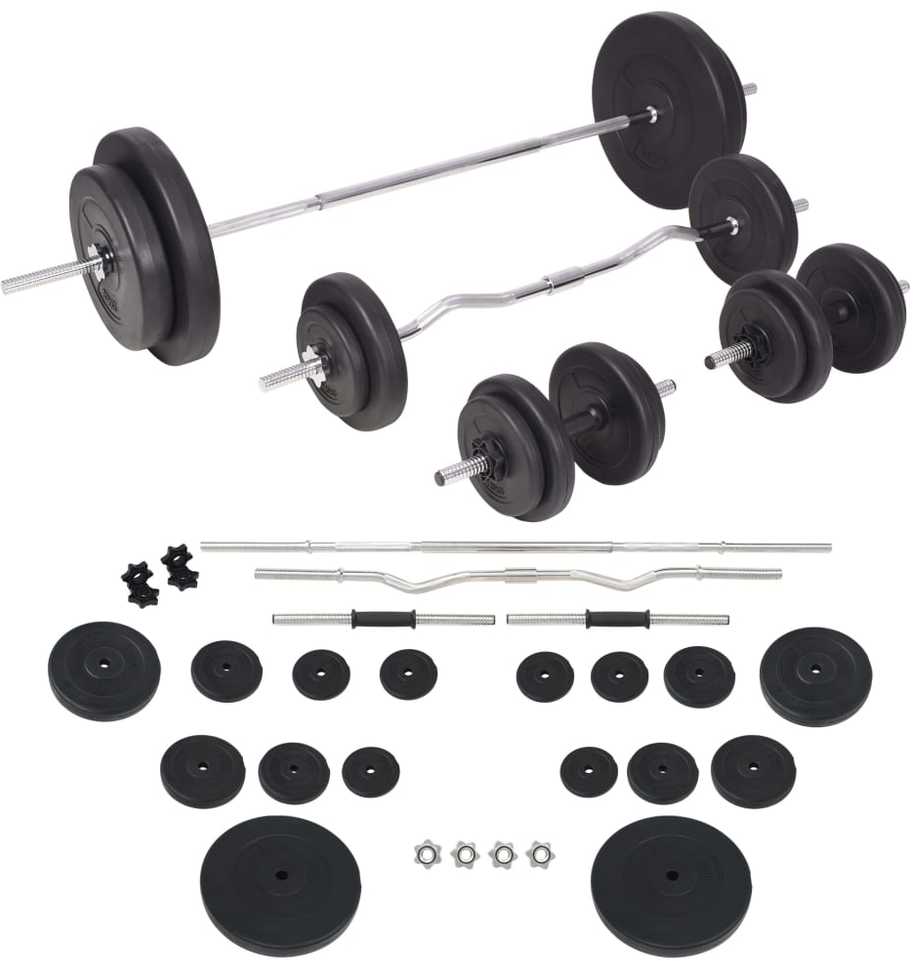 Štangų ir hantelių rinkinys, 90 kg