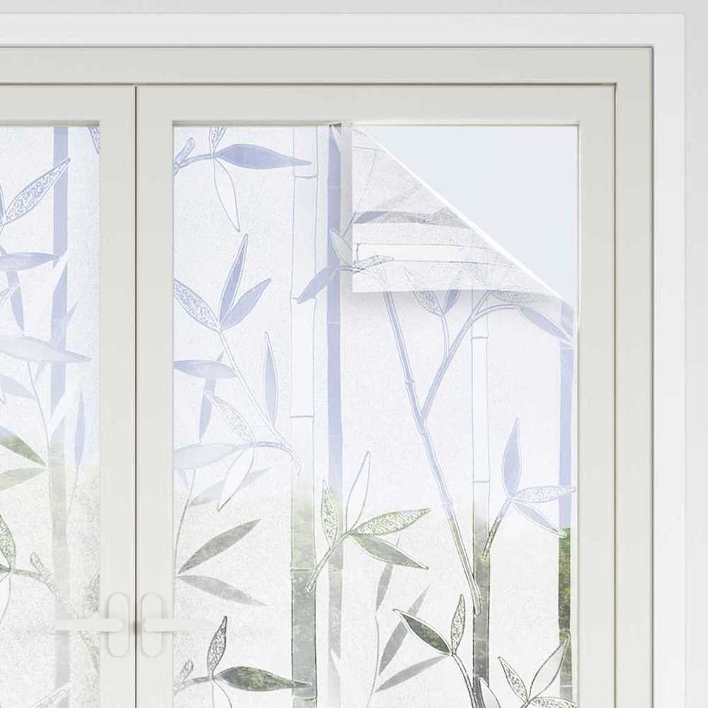 Elektrostatinė langų plėvelė Bambuko raštas 60 x 500 cm PVC