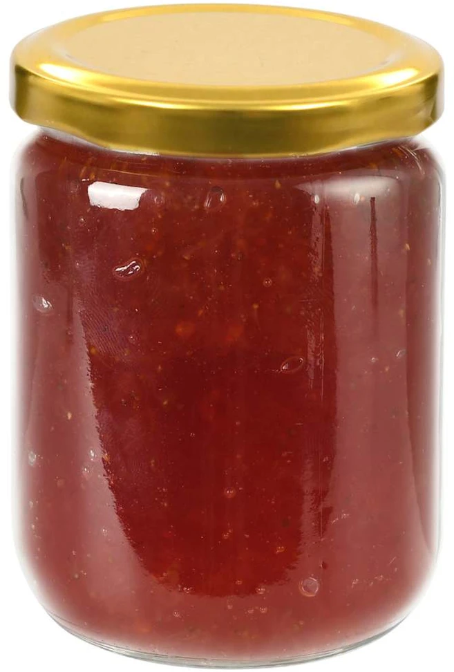 Stikl. stiklainiai uogienei su auks. sp. dangt., 96vnt., 230ml