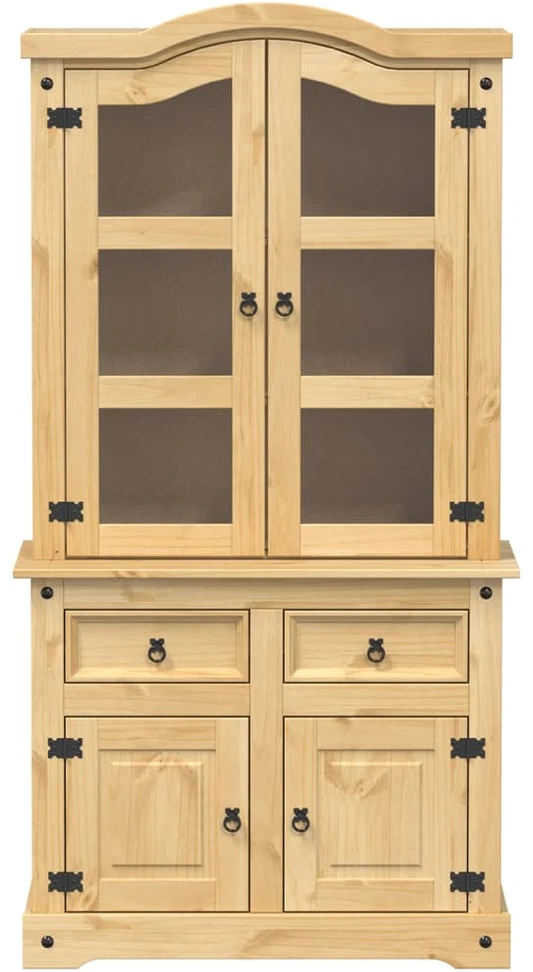 Stiklinė eksponavimo spintelė Corona, 100x48,5x179cm, pušis